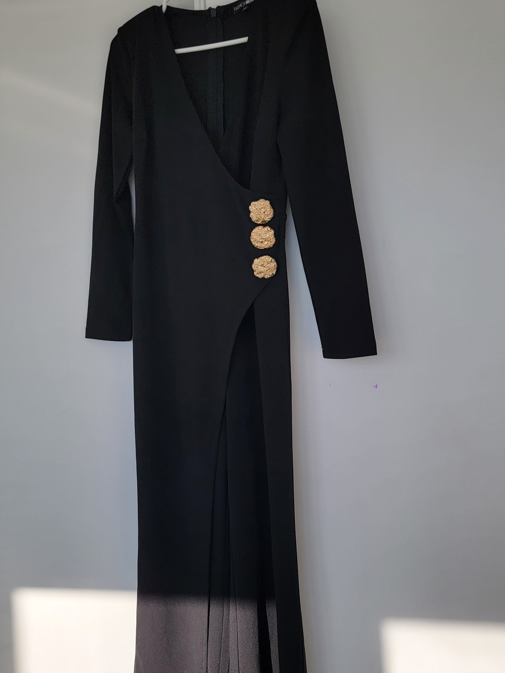 Black Wrap Front Maxi Skirt Overlay Jumpsuit